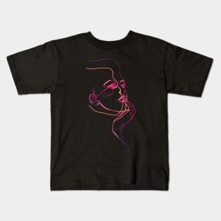 Reflection. Color swap version, one line artwork Kids T-Shirt